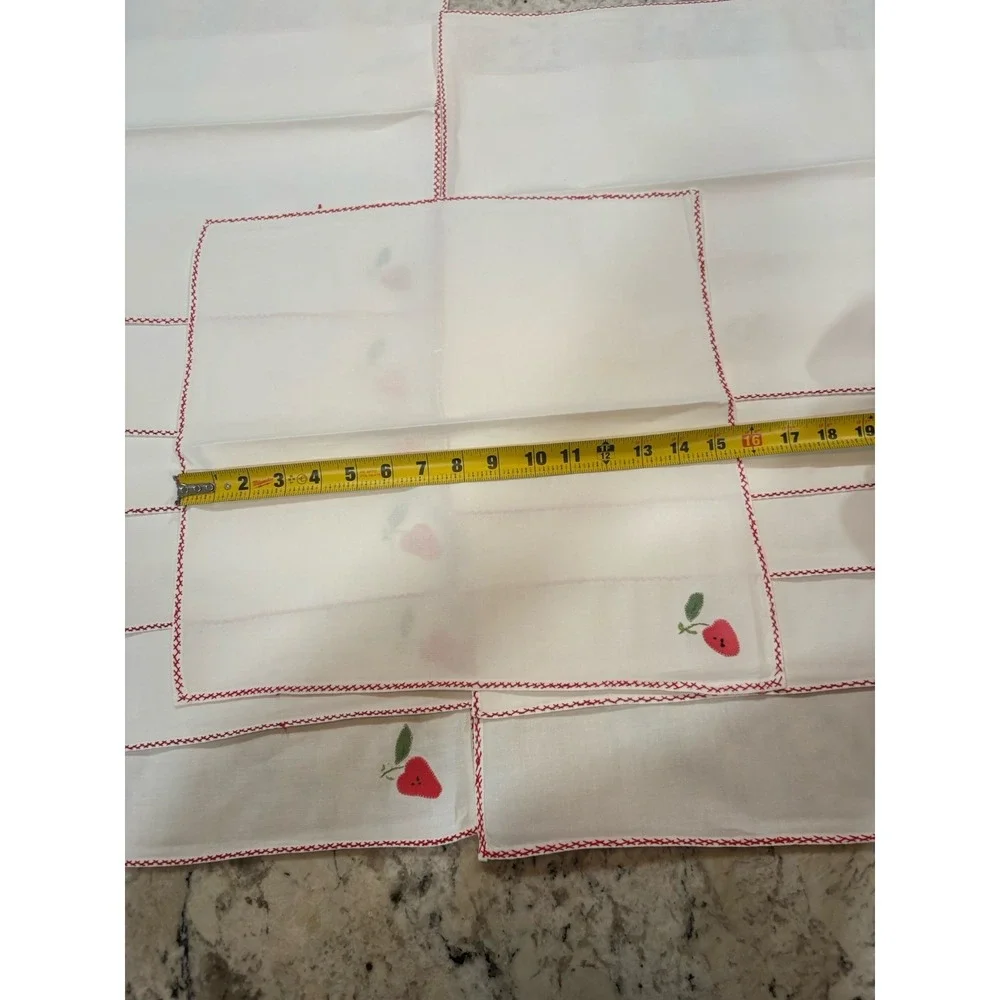 NOS Vintage Oval Strawberry Tablecloth 72